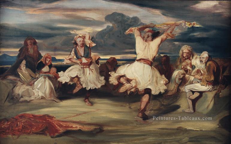 Les danseurs albanais Alexandre Gabriel Decamps orientaliste Peintures à l'huile
